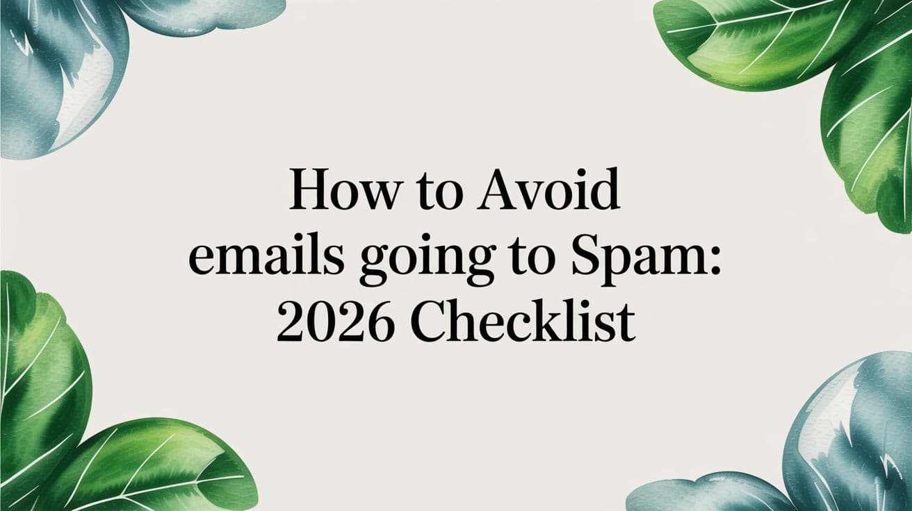 How To Avoid Emails Going To Spam: 2026 Checklist